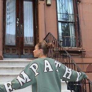 Mayfair Group Empathy Always Olive Crewneck Sweatshirt